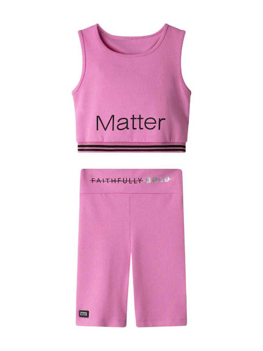 Kinder-Set mit Shorts Sommer 2Stück Pink