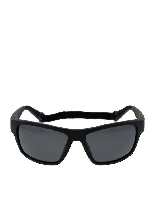 Polaroid Unisex Sunglasses with Black Frame and Black Polarized Lens PLD7037/S 608/07