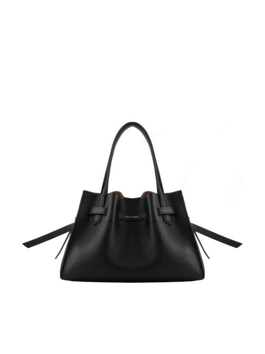Leder Damen Handtasche Schulter Schwarz
