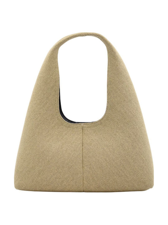 Fabric Women's Shoulder Bag Beige