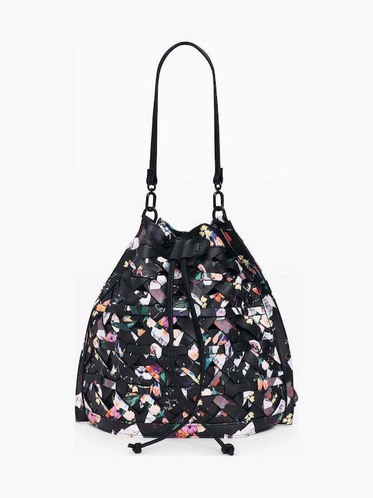 Stoff Damen Handtaschen und Damentaschen Rucksack Schwarz