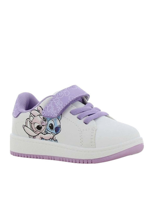 Kids Sneakers Anatomic with Hoop & Loop Closure White
