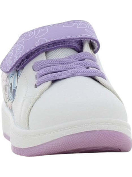 Kids Sneakers Anatomic with Hoop & Loop Closure White