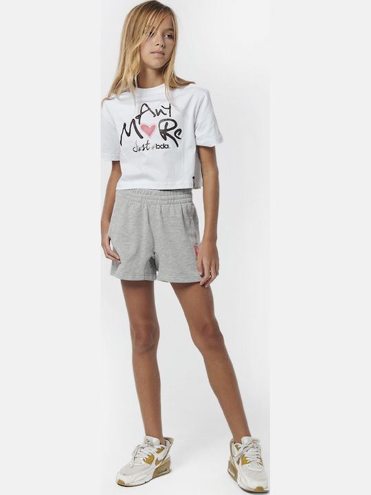 Παιδικό Crop Top Κοντομάνικο White