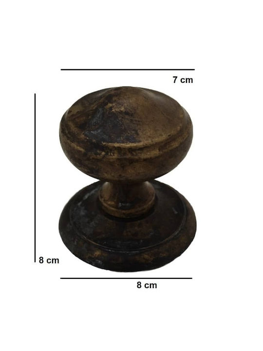 Knopf Vordertür Linea Cali Venere Gebürsteter Messing Φ70mm