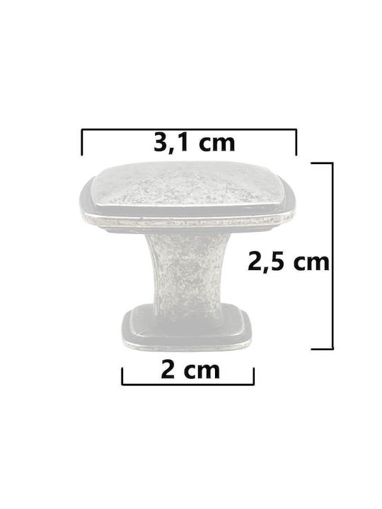Arte 153 Antik Knopf Möbelgriff aus Zamak Cassieros 31mm 1Stück