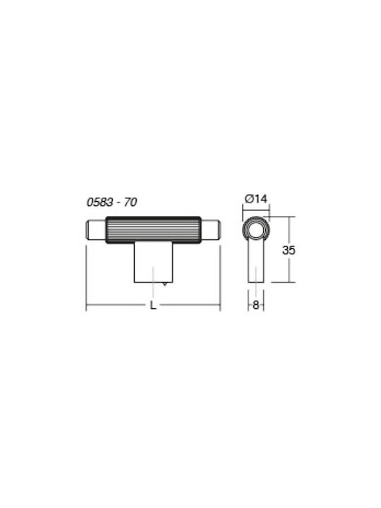 Viefe Buton Mobilier Din Metal Culoare Neagră Φ70mm 0583070L30