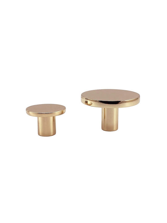 Viefe Buton Mobilier din Metal în Culoare Auriu Φ41mm 0168041Z07 1buc