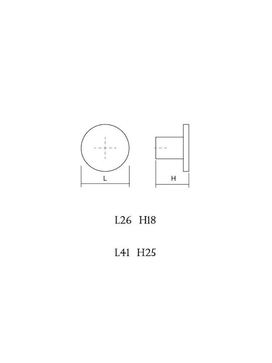 Viefe Buton Mobilier din Metal în Culoare Auriu Φ41mm 0168041Z07 1buc