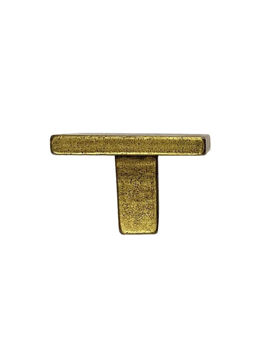 Herrajes Palencia Antik Knopf Möbelgriff aus Metallisch in Gold Farbe 4944-40-ANTIQUE 1Stück