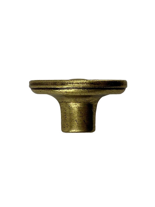 Herrajes Palencia Antik Knopf Möbelgriff aus Metallisch in Gold Farbe Ø38mm 4615-38-ANTIQUE 1Stück