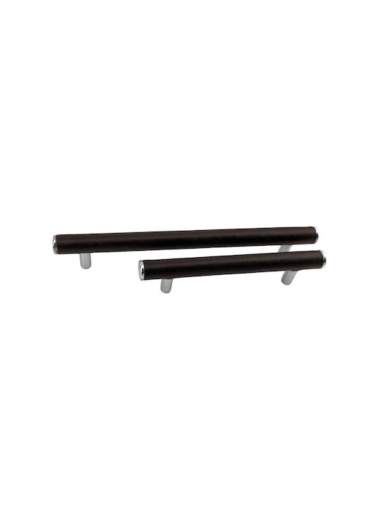 Herrajes Palencia Handle Furniture made of Leather in Brown Color 200mm (Center Distance 160mm) 410439 1pcs