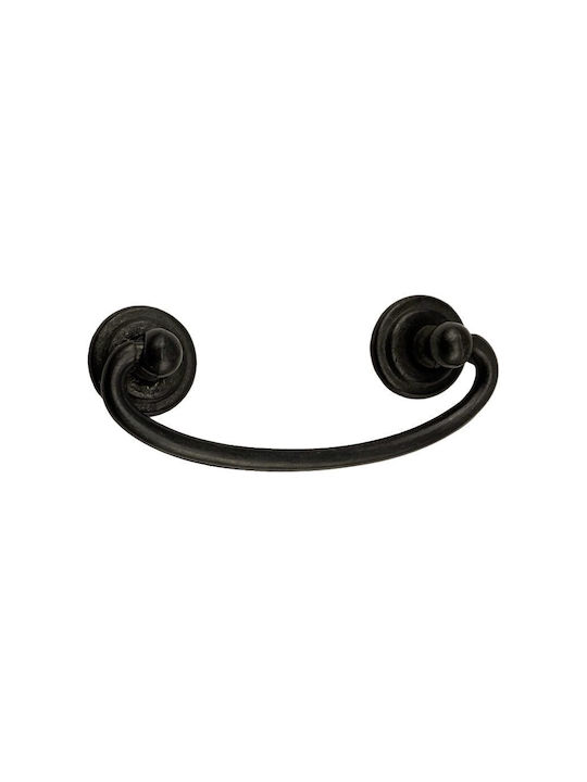 Herrajes Palencia Antik Handgriff Möbelgriff aus Metallisch in Bronze Farbe 88mm (Zentrenabstand 64mm) 4826-64-ANTIQUE-BLACK 1Stück