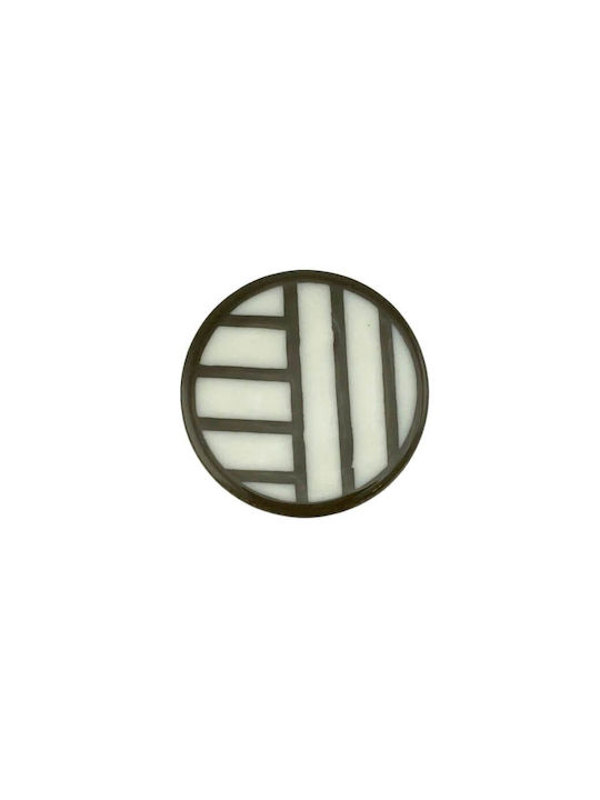 Pamar Knopf Möbelgriff aus Keramik & Porzellan in Schwarz Farbe Ø60mm 326701 1Stück