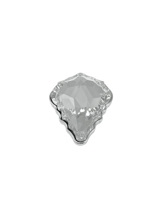 Buton Mobilier din Cristal în Culoare Argintiu 353602 1buc