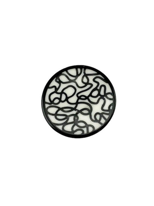 Pamar Knopf Möbelgriff aus Metallisch in Schwarz Farbe Ø40mm 326705 1Stück