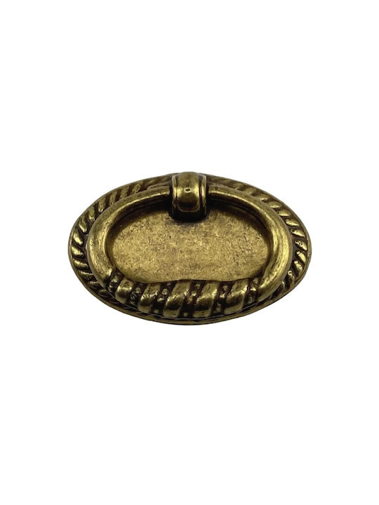 Herrajes Palencia Antik Knopf Möbelgriff aus Metallisch in Gold Farbe TOP-007-ANTIKE 1Stück