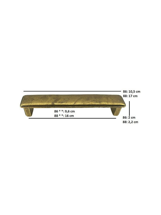 Herrajes Palencia Antik Handgriff Möbelgriff aus Metallisch in Bronze Farbe 105mm (Zentrenabstand 96mm) 151666 1Stück