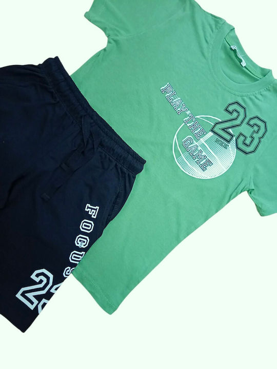 Kids Set With Shorts Summer 2 Pieces Green