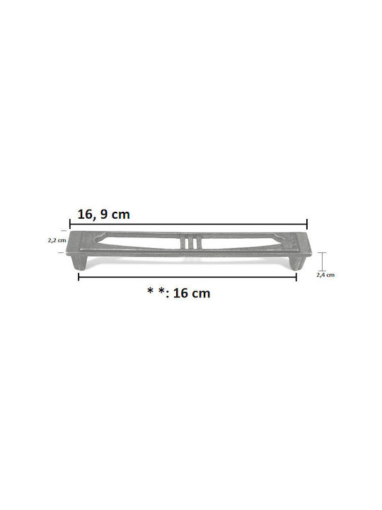 Herrajes Palencia Herrajes Palencia 4798 160mm Antik Handgriff Möbelgriff aus Metallisch in Silber Farbe 479850-160-PEWTER 1Stück