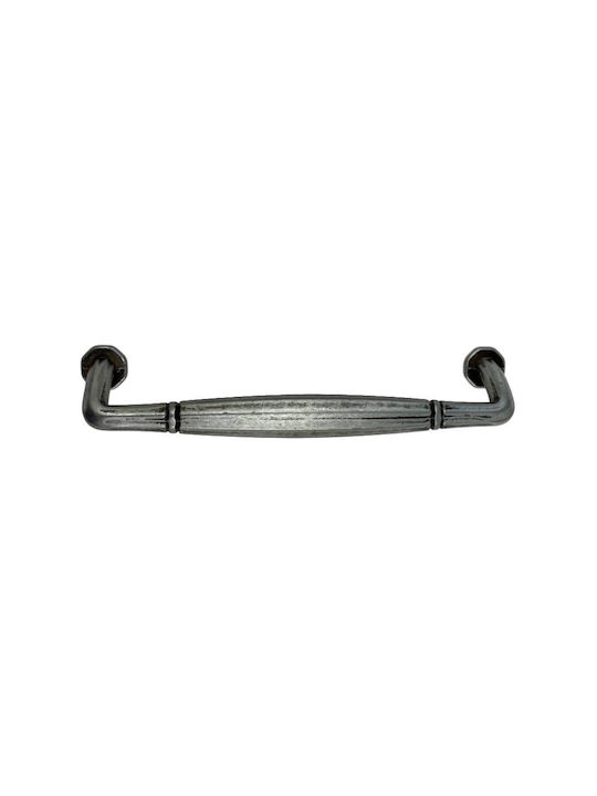 Herrajes Palencia Handgriff Möbelgriff aus Metallisch in Silber Farbe 143mm (Zentrenabstand 128mm) OCTO-153-128-PEWTER 1Stück