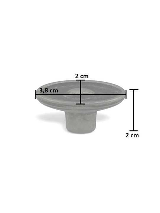 Herrajes Palencia Antik Knopf Möbelgriff aus Metallisch in Silber Farbe Ø38mm 4615-38-PEWTER 1Stück