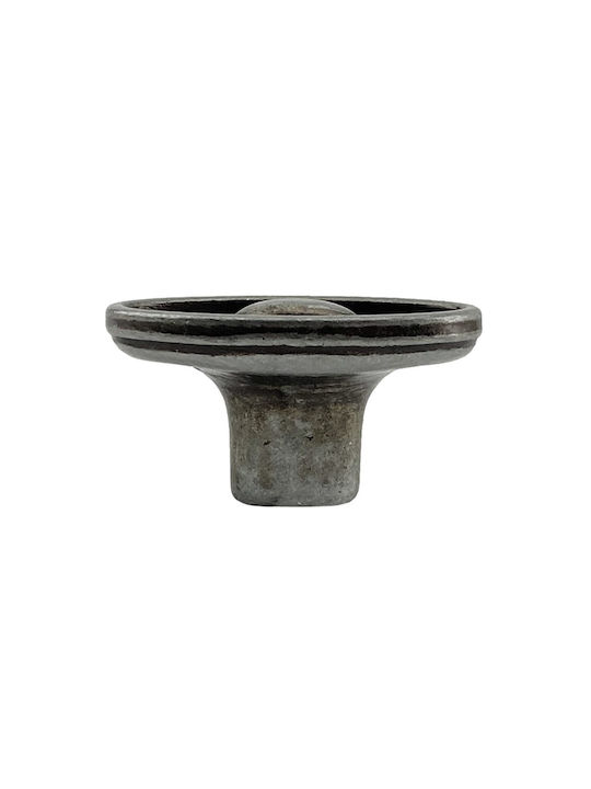 Herrajes Palencia Antik Knopf Möbelgriff aus Metallisch in Silber Farbe Ø38mm 4615-38-PEWTER 1Stück