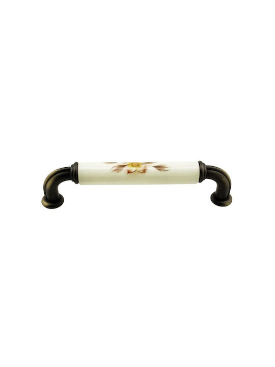 Möbelgriff Gem Mz S756 96mm Bronze Braun Blumen