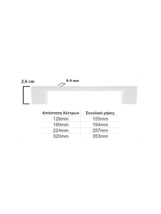 Λαβή Επίπλων Perfect 723 Χρώμιο 128mm