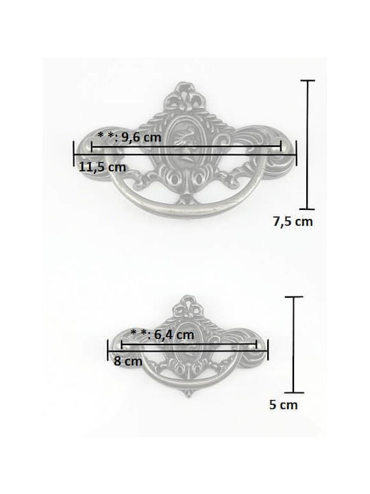 Furniture Handle Hanging Besana 1222 Antique Iron 64mm