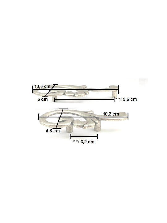 Furniture Handle Besana 1362 Antique Iron Left 32mm