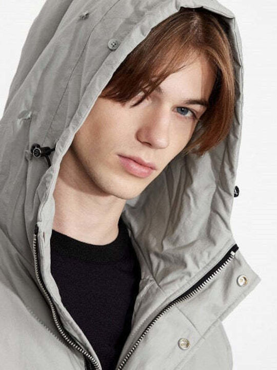 Herren Jacken Parka Grau