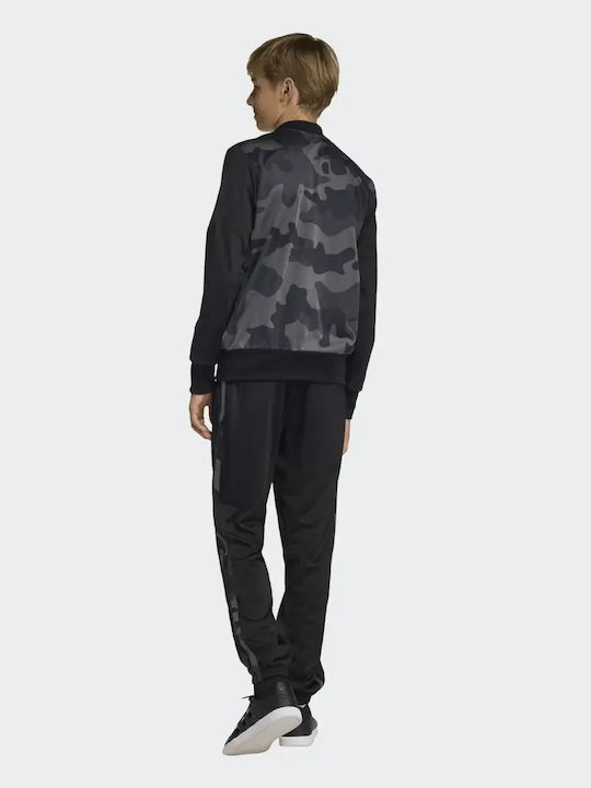 Kids Sweatpants Set Black/Carbon 3 Stripes