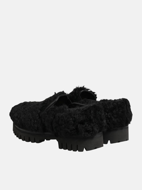 Leather Men's Loafers in Black Colour