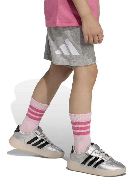 Kids Set with Shorts Summer 2 Pieces Pink Logo