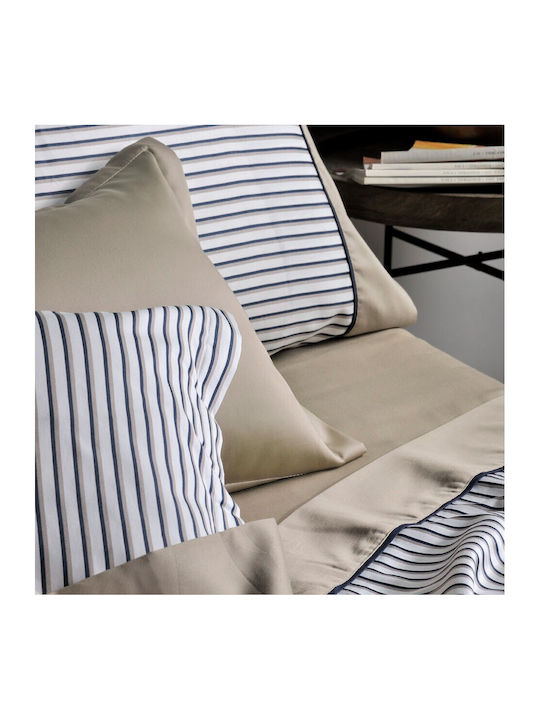 Down Town Home Σετ Σεντόνια Μονά 175x255εκ. Beige (3τμχ)