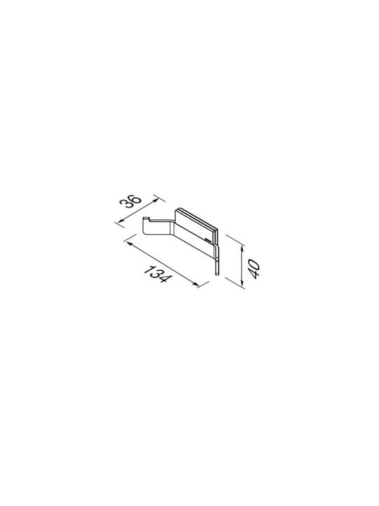 Geesa Double Wall-Mounted Bathroom Hook ​13.4x3.6cm Inox Silver