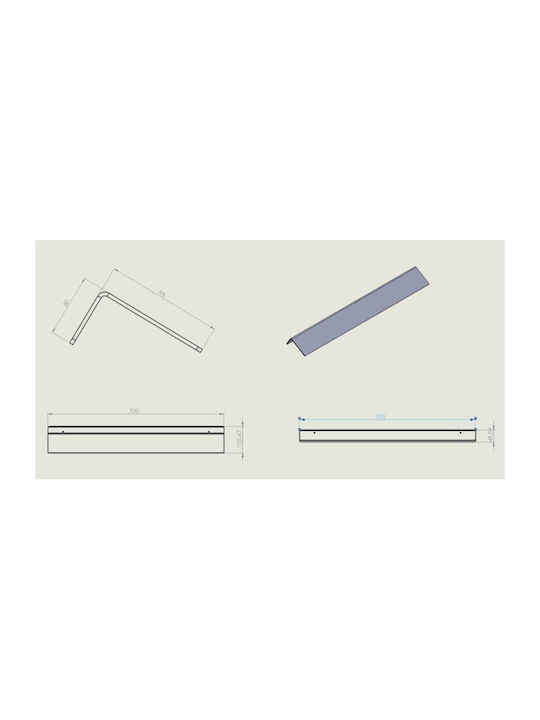 Verdi Grey Bathroom Shelf