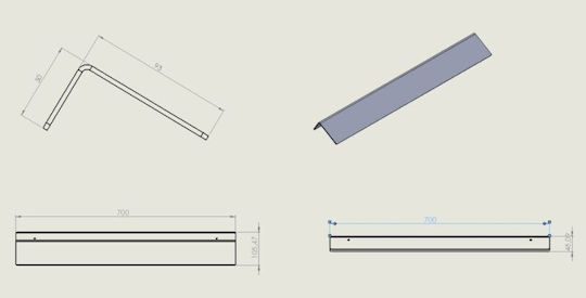 Verdi Grey Bathroom Shelf