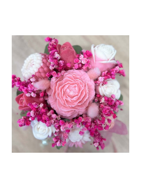 Themagio Buchet Parfumat de Flori din Ceară de Soia Cutie Artizanală 10x10x10cm