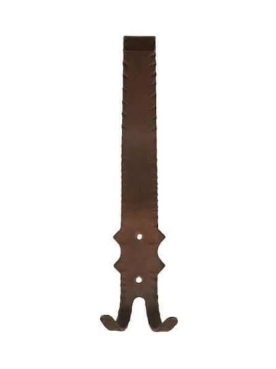Galbusera Antique Wall Hanger Metal 2 Hooks Copper 4.4x7.5x23.2cm