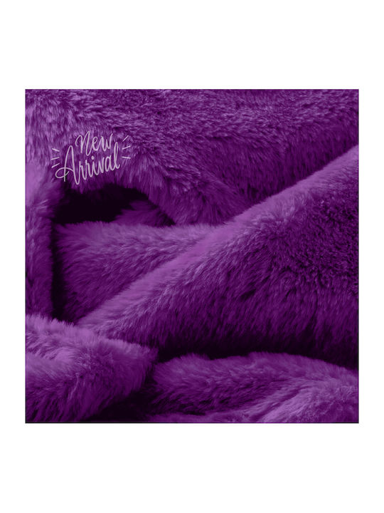 Cosy Life Pătură Blănoasă Pentru Pat Dublu 220x240cm Violet