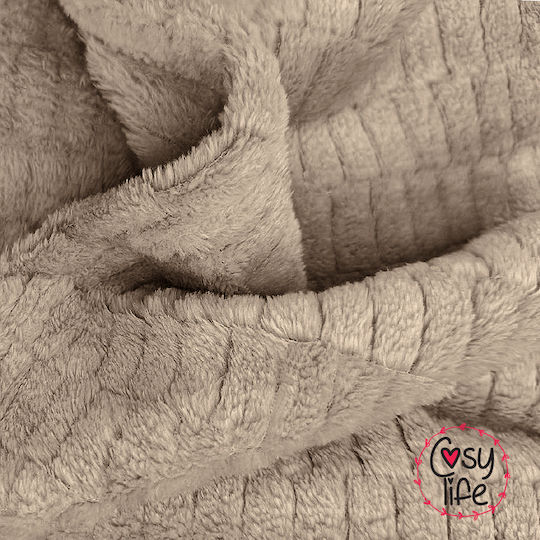 Cosy Life Pătură Simplă 150x210 cm Bej Închis Cosy Life Pătură Simplă 150x210 cm Bej Închis