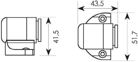 Türstopper Magnetisch Metallisch Bronze 1Stück