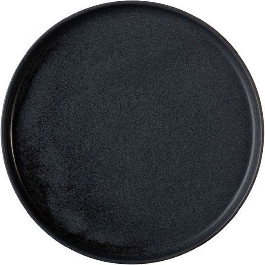 Fine Plate Shallow made of Porcelain Black with Diameter 25cm