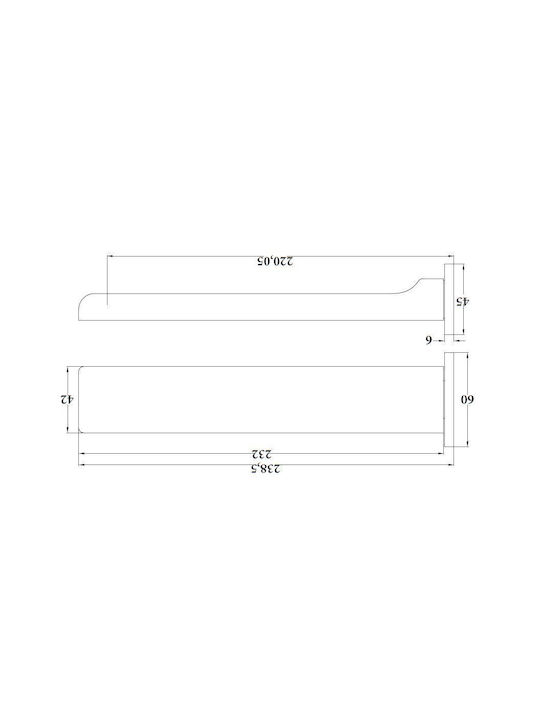 Sparke Built-in Faucet Spout for Shower 1 Exit Black