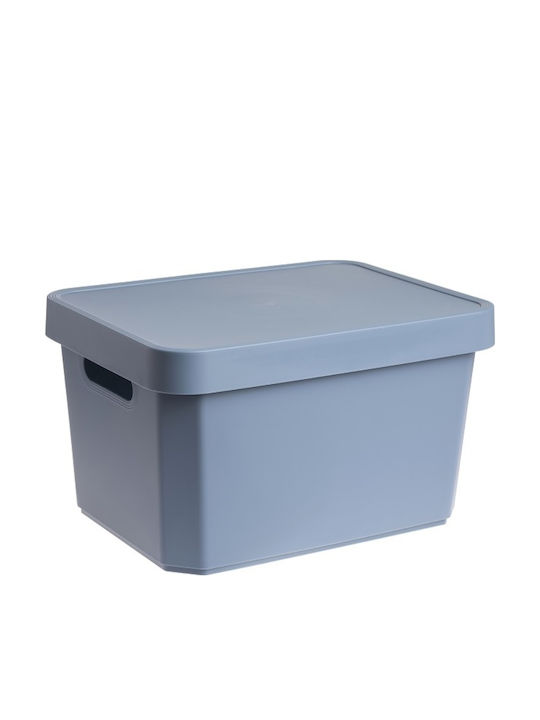 Cyclops Cave Plastic Storage Box with Lid Blue 36x27x21cm 1pcs