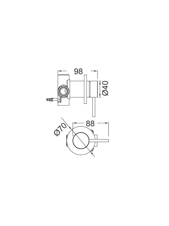 Cora Set Mixer & Deviation Îngropată pentru Duș Inox