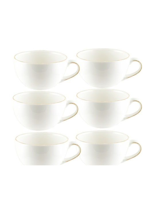 Bonna Set of Cups Tea Porcelain White 6pcs