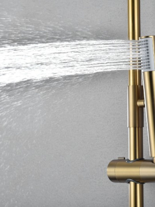 Imex Shower Column with Bathtub Mixer Gold
